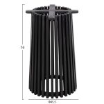 ΒΑΣΗ ΤΡΑΠΕΖΙΟΥ ΕΣΩΤ.ΧΩΡΟΥ ΣΤΡΟΓΓΥΛΗ FRANTZ HM9459.12 MINDI ΞΥΛΟ ΣΕ ΜΑΥΡΟ ΧΡΩΜΑ Φ60x74Yεκ. - Image 2