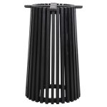 ΒΑΣΗ ΤΡΑΠΕΖΙΟΥ ΕΣΩΤ.ΧΩΡΟΥ ΣΤΡΟΓΓΥΛΗ FRANTZ HM9459.12 MINDI ΞΥΛΟ ΣΕ ΜΑΥΡΟ ΧΡΩΜΑ Φ60x74Yεκ. - Image 3