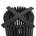 ΒΑΣΗ ΤΡΑΠΕΖΙΟΥ ΕΣΩΤ.ΧΩΡΟΥ ΣΤΡΟΓΓΥΛΗ FRANTZ HM9459.12 MINDI ΞΥΛΟ ΣΕ ΜΑΥΡΟ ΧΡΩΜΑ Φ60x74Yεκ. - Image 4