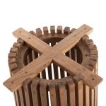 ΒΑΣΗ ΤΡΑΠΕΖΙΟΥ ΕΣΩΤ.ΧΩΡΟΥ ΣΤΡΟΓΓΥΛΗ FRANTZ HM9459.11 MINDI ΞΥΛΟ ΣΕ ΦΥΣΙΚΟ Φ45x73Yεκ. - Image 4