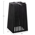 ΒΑΣΗ ΤΡΑΠΕΖΙΟΥ ΕΣΩΤ.ΧΩΡΟΥ ΤΕΤΡΑΓΩΝΗ FRANTZ HM9460.12 ΞΥΛΟ MINDI ΣΕ ΜΑΥΡΟ 60x60x73Y εκ. - Image 2