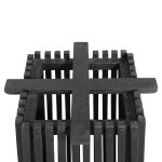 ΒΑΣΗ ΤΡΑΠΕΖΙΟΥ ΕΣΩΤ.ΧΩΡΟΥ ΤΕΤΡΑΓΩΝΗ FRANTZ HM9460.12 ΞΥΛΟ MINDI ΣΕ ΜΑΥΡΟ 60x60x73Y εκ. - Image 4