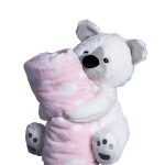 ΒΕΒΕ FLANNEL ΚΟΥΒΕΡΤΑΚΙ (80cm x 120cm) αρκουδάκι ρόζ SilkFashion