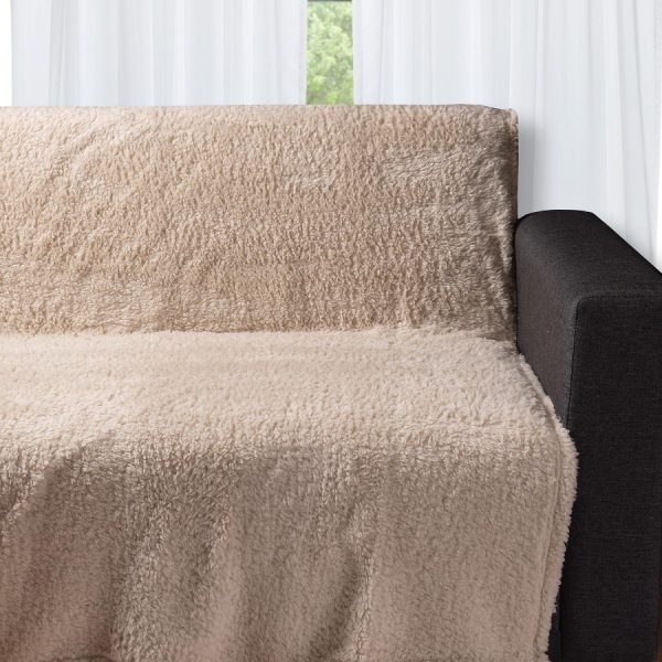Διακοσμητικό fleece ριχτάρι 032A (150cm x 200cm) beige SilkFashion