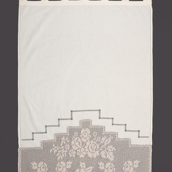 κουρτίνα BG11 ΠΛΕΚΤΟ (80cm x 120cm) ecru με τιράντες SilkFashion