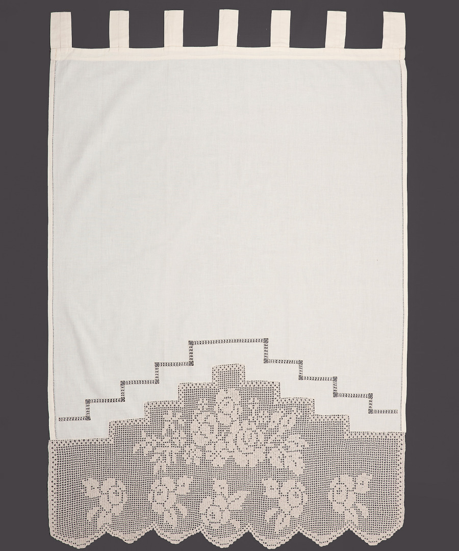 bg11plektompez κουρτίνα BG11 ΠΛΕΚΤΟ (80cm x 120cm) ecru με τιράντες SilkFashion - Image 1