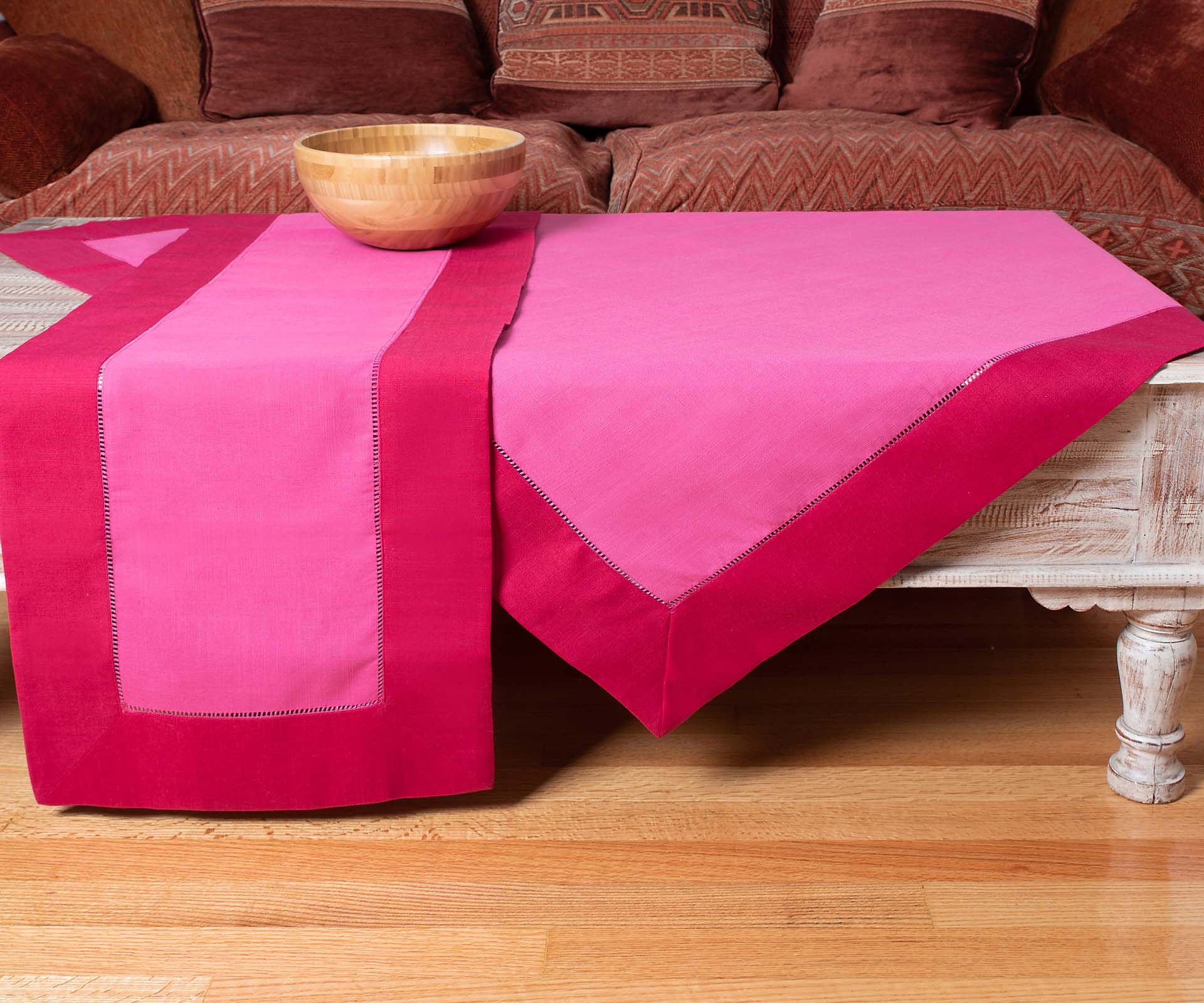 bg17fm-1 τραβέρσα (45cmx 170cm) bg17 φούξια/ανοιχτό μωβ SilkFashion - Image 1