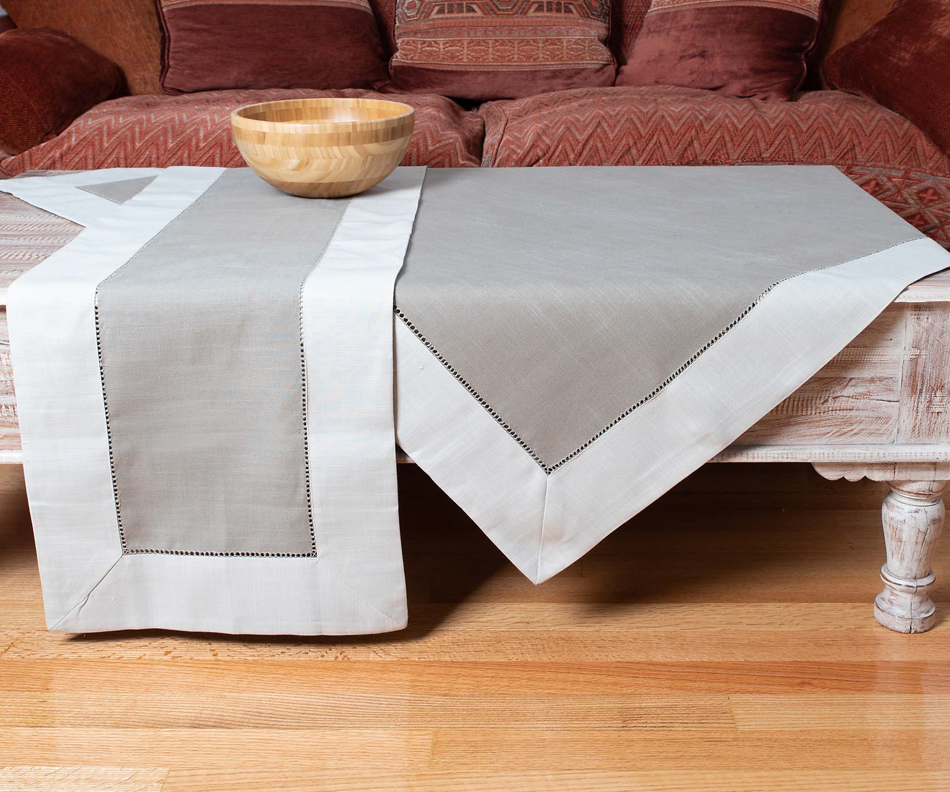 bg17gag-2 καρέ (90cm x 90cm) bg17 γκρι ανοιχτό/γκρι σκούρο SilkFashion - Image 1