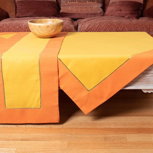 τραπεζομάντηλα (140cm x 180cm) bg17 κροκί/ώχρα SilkFashion