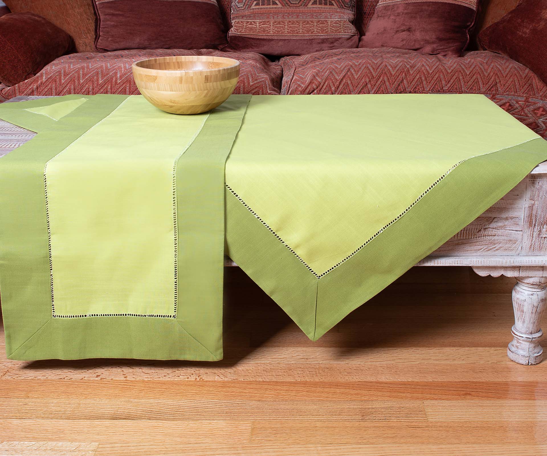 bg17kyp-2 καρέ (90cm x 90cm) bg17 κυπαρισσί/πράσινο SilkFashion - Image 1