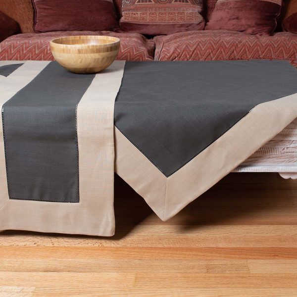 τραπεζομάντηλα (160cm x 250cm)  bg17 μπεζ/καφέ SilkFashion