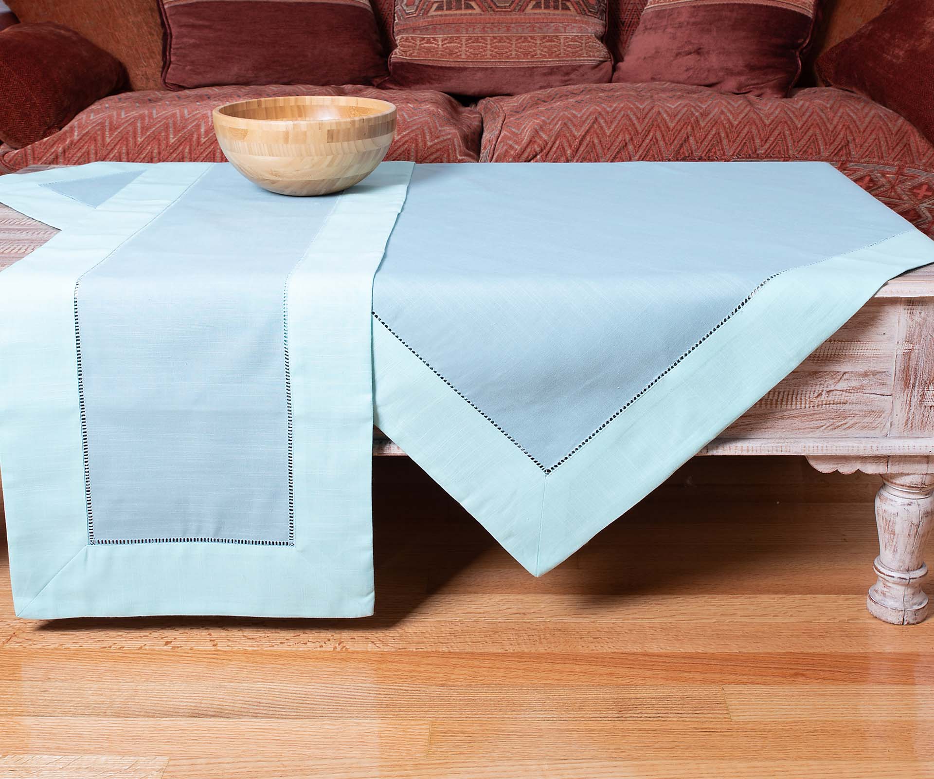 bg17ts-2 καρέ (90cm x 90cm) bg17 τυρκουάζ/σιέλ SilkFashion - Image 1