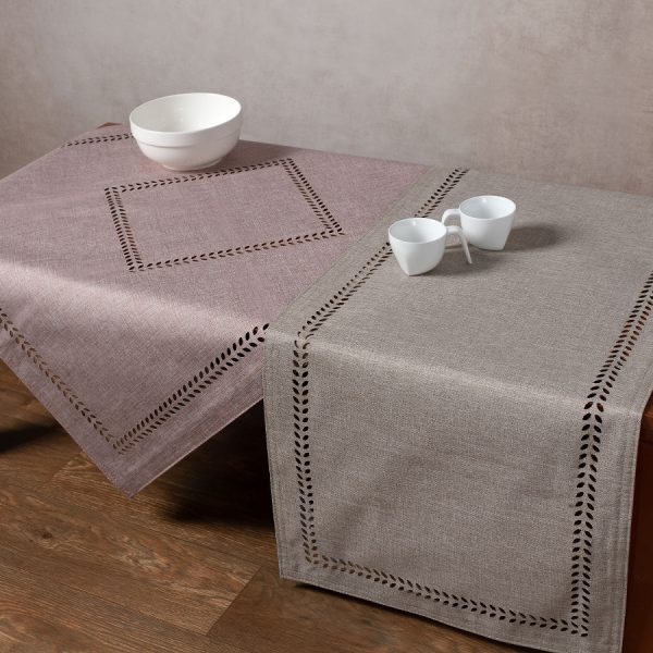 καρέ (90cm x 90cm) bg18 αμέθυστος/ανοιχτό γκρί SilkFashion