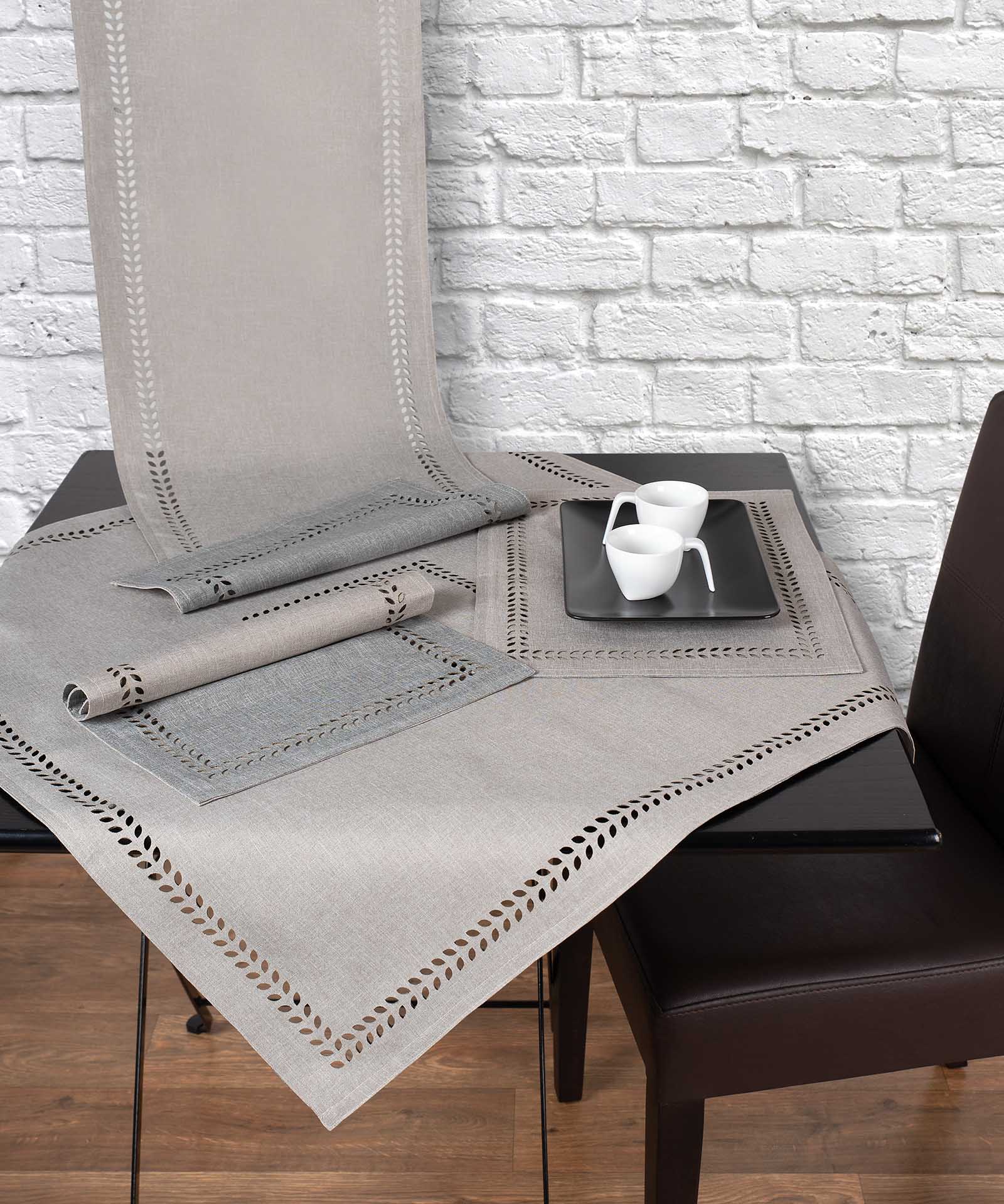 bg18gkri3 τραβέρσα (45cm x 170cm) bg18 γκρι SilkFashion - Image 1