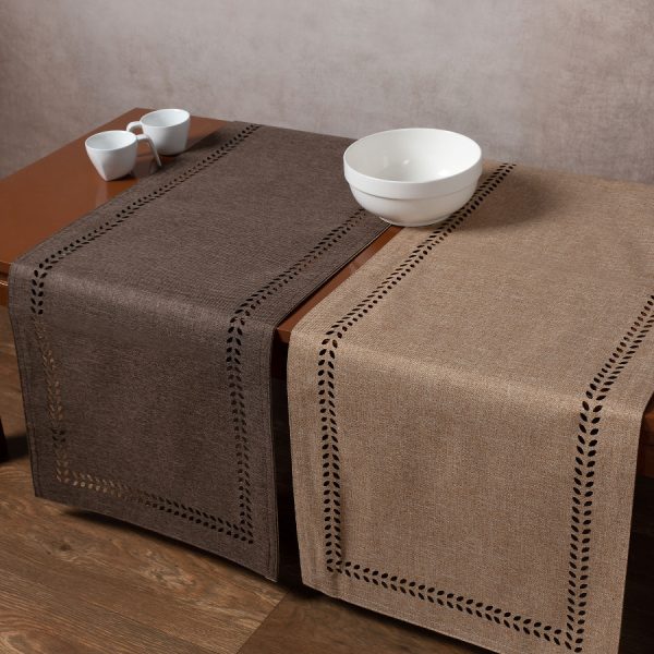 τραβέρσα (40cm x 120cm) bg18 καφέ/άμμου SilkFashion