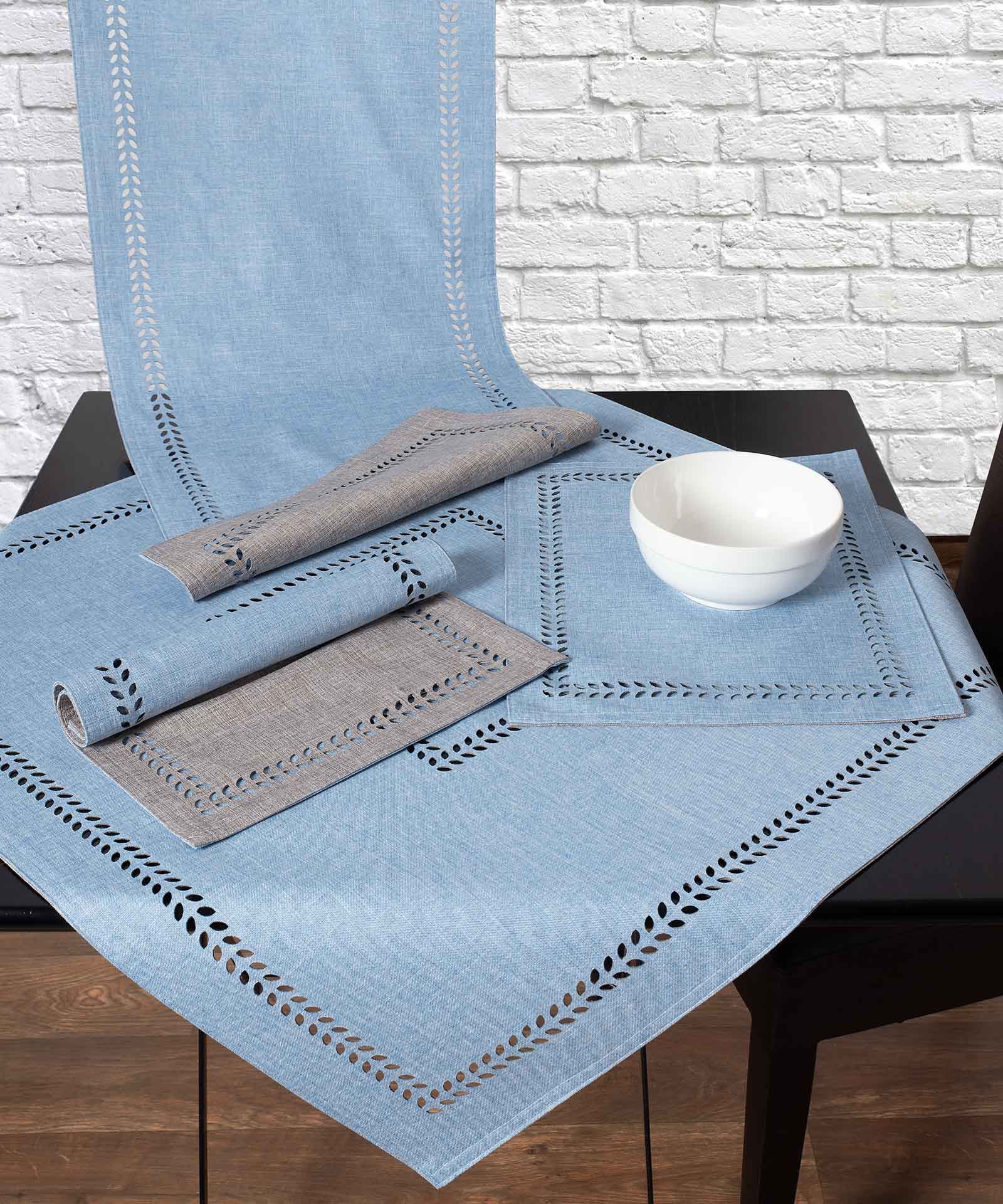 bg18siel2 καρέ (90cm x 90cm) bg18 σιέλ/γκρι SilkFashion - Image 1