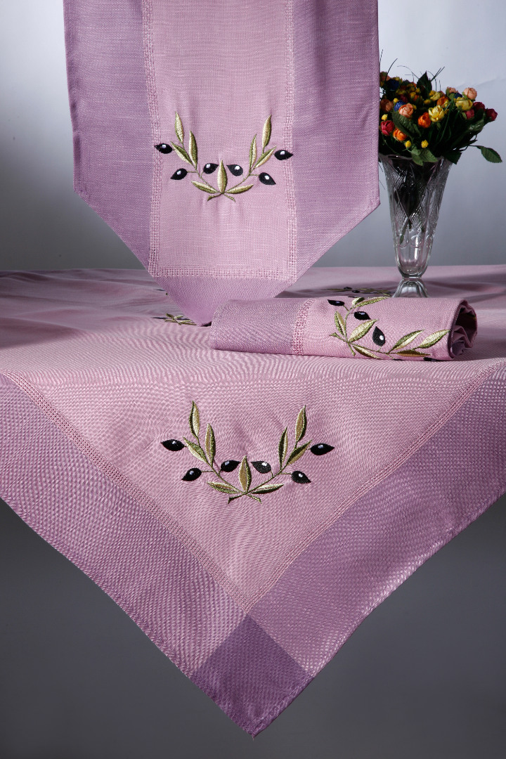 bg23amov-3 Τραπεζομάντηλο bg23a (135cm x 175cm) μώβ SilkFashion - Image 1