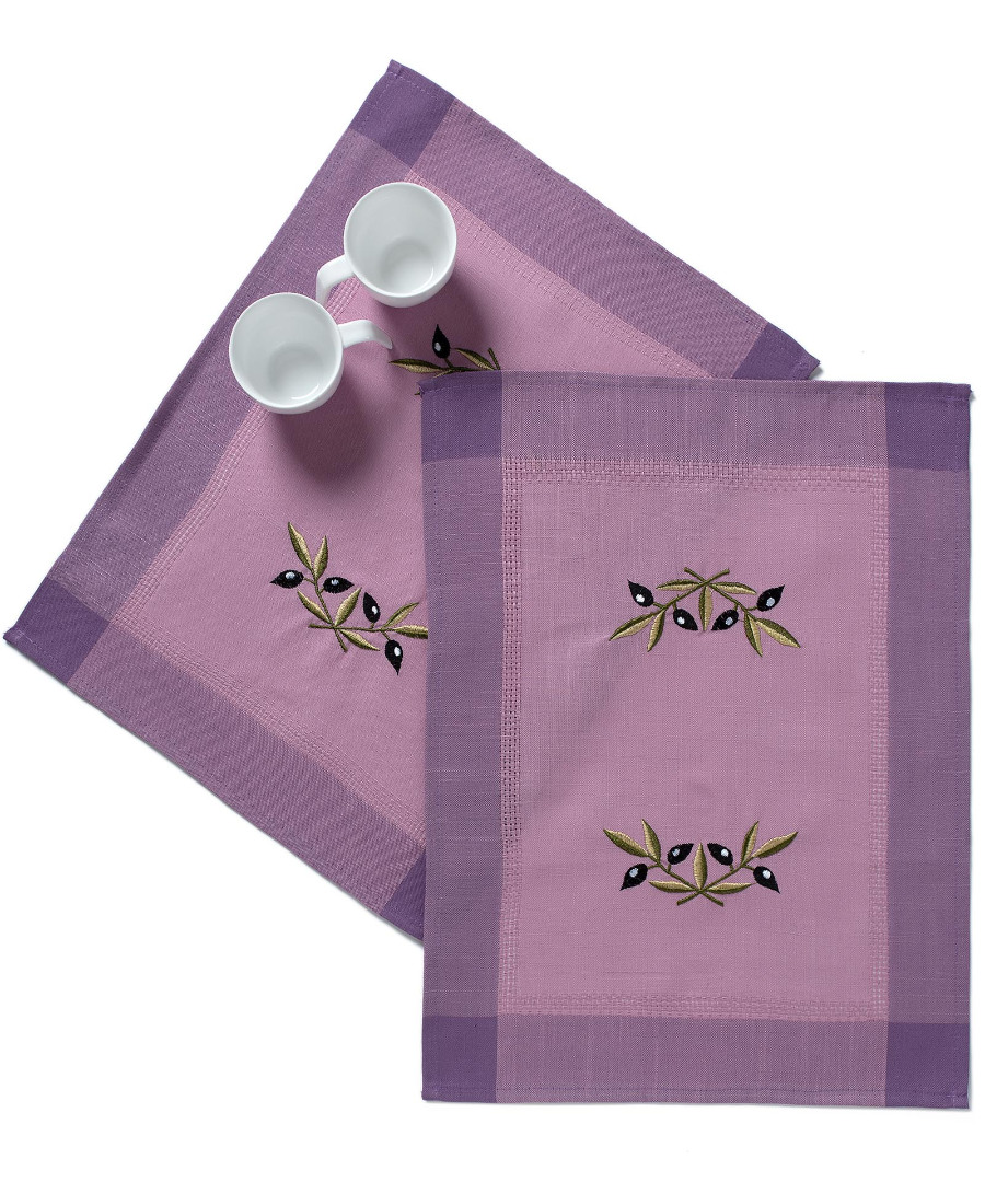 bg23amov4 Ντουζίνες (12 τεμάχια) σουπλά bg23a (35cm x 50cm) μώβ SilkFashion - Image 1