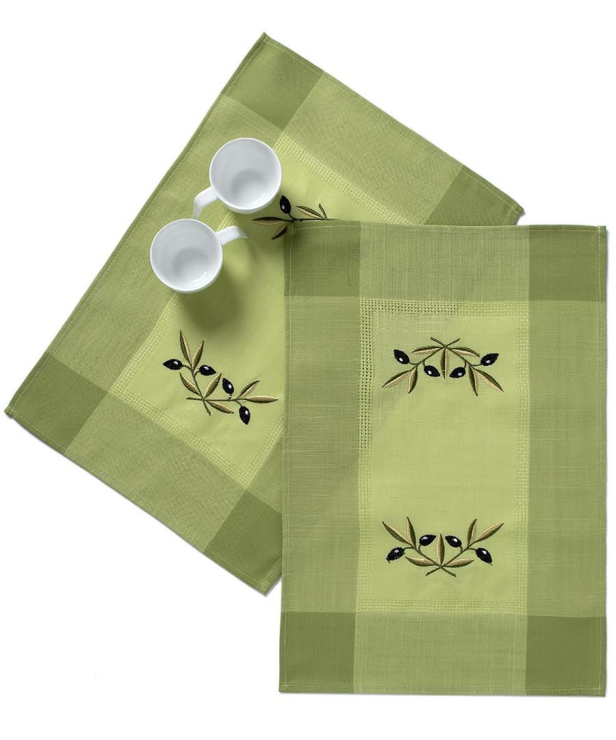 bg23aprasinomavro3 Ντουζίνες (12 τεμάχια) σουπλά bg23a (35cm x 50cm) πράσινο μαύρη ελιά SilkFashion - Image 1