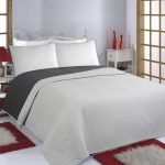 ΚΟΥΒΕΡΛΙ σετ (240cm x 260cm) BONES grey/anthracite SilkFashion