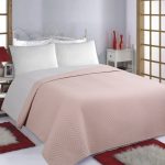 ΚΟΥΒΕΡΛΙ σετ (220cm x 240cm) BONES pink/grey SilkFashion