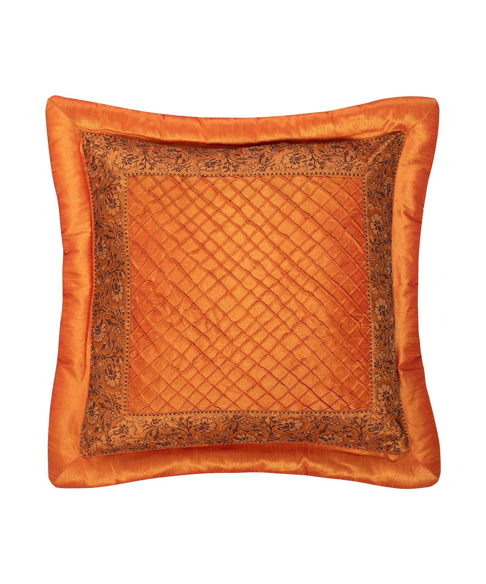 bourleportokali ΜΑΞΙΛΑΡΟΘΗΚΗ (45cm x 45cm) μπουρλέ πορτοκαλί SilkFashion - Image 1