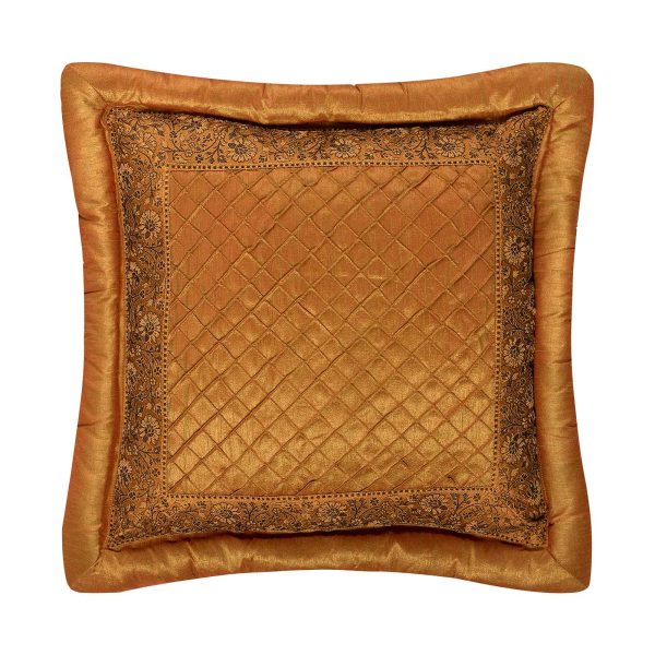 ΜΑΞΙΛΑΡΟΘΗΚΗ (45cm x 45cm)  μπουρλέ χρυσό SilkFashion