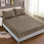 Σεντόνι fleece braid (100cm x 200cm ) καφέ SilkFashion