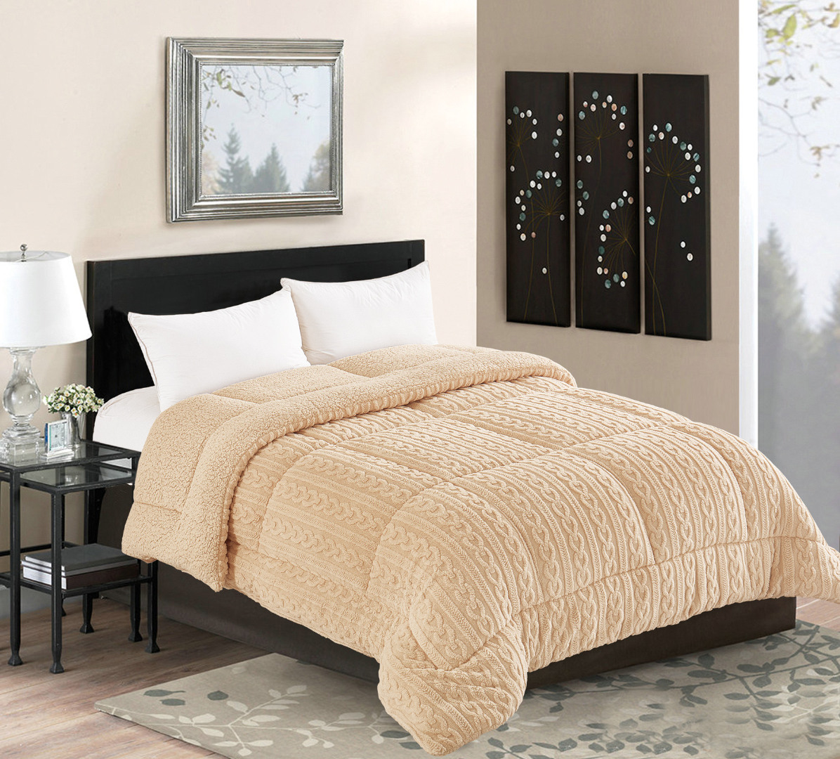 braidivory1 Κουβερτοπάπλωμα braid (240cm x 260cm) ivory SilkFashion - Image 1