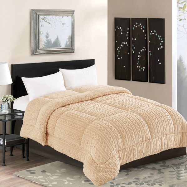 Κουβερτοπάπλωμα braid (170cm x 240cm) ivory SilkFashion