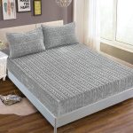 Σεντόνι fleece braid (160cm x 200cm ) γκρί SilkFashion