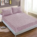 Σεντόνι fleece braid (160cm x 200cm ) λιλά SilkFashion