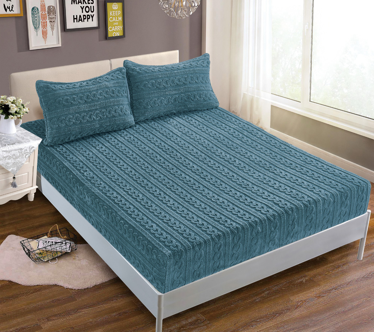 braidraf2 Σεντόνι fleece braid (100cm x 200cm ) ραφ SilkFashion - Image 1