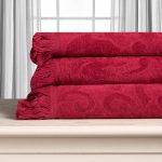 Βαμβακερή ζακάρ πετσέτα ALICIA 520gsm (50cm x 100cm) κόκκινο SilkFashion