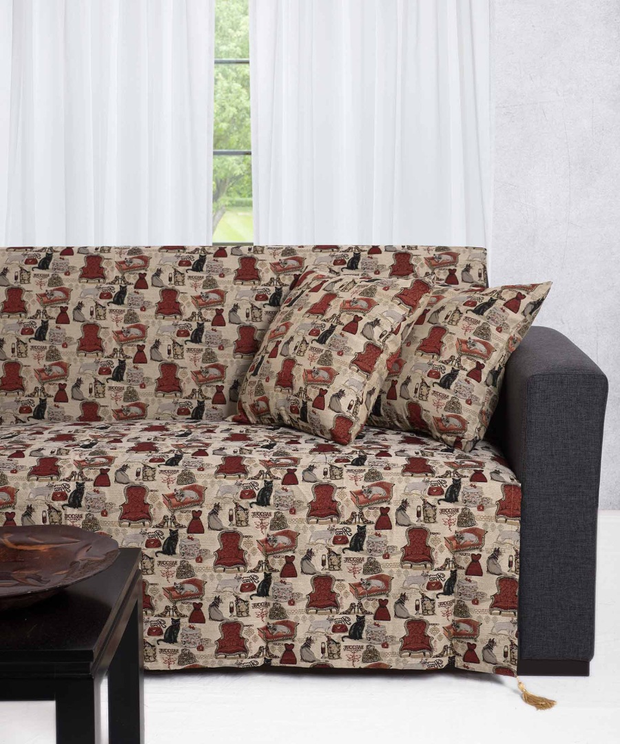 cats Ριχτάρι CATS (180cm x 180cm / 180cm x 250cm / 180cm x 300cm) SilkFashion - Image 1