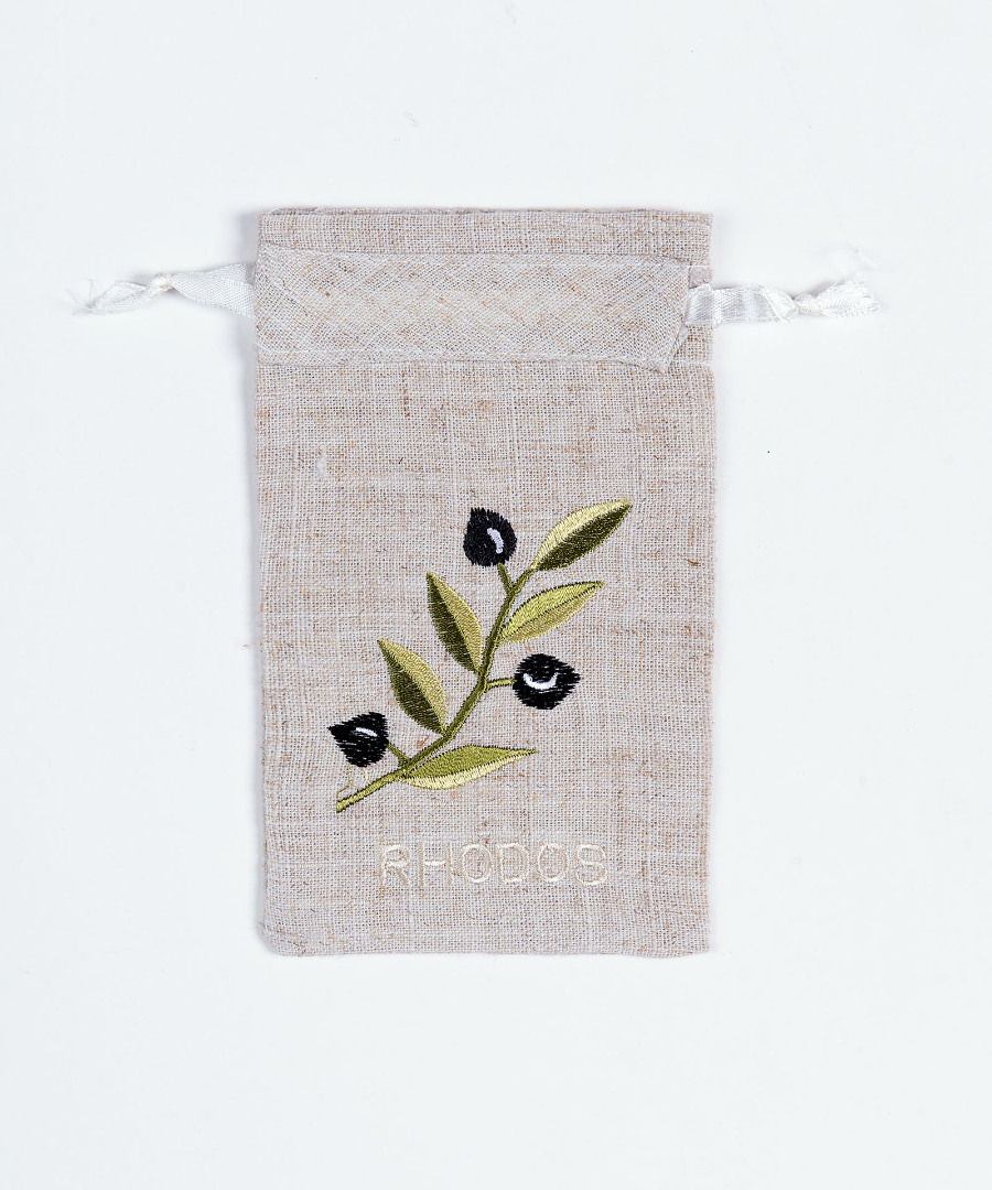 clammourhodos Σαπουνοθήκη (10τμχ) ΡΟΔΟΣ (9cm x 14cm) άμμου με χρώμα SilkFashion - Image 1