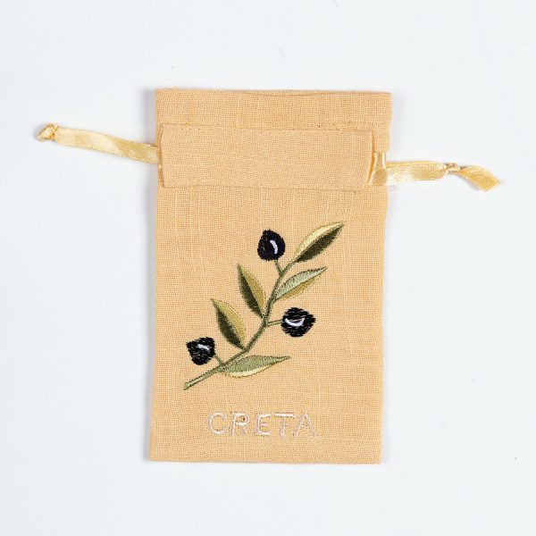 Σαπουνοθήκη (10τμχ) ΚΡΗΤΗ (9cm x 14cm) κίτρινο με χρώμα SilkFashion