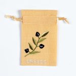 Σαπουνοθήκη (10τμχ) GREECE (9cm x 14cm) κίτρινο με χρώμα SilkFashion