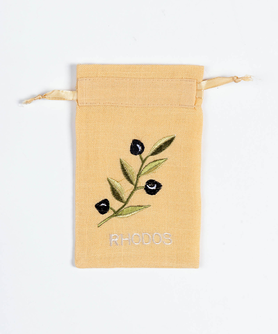 clkitrinorhodos Σαπουνοθήκη (10τμχ) ΡΟΔΟΣ (9cm x 14cm) κίτρινο με χρώμα SilkFashion - Image 1