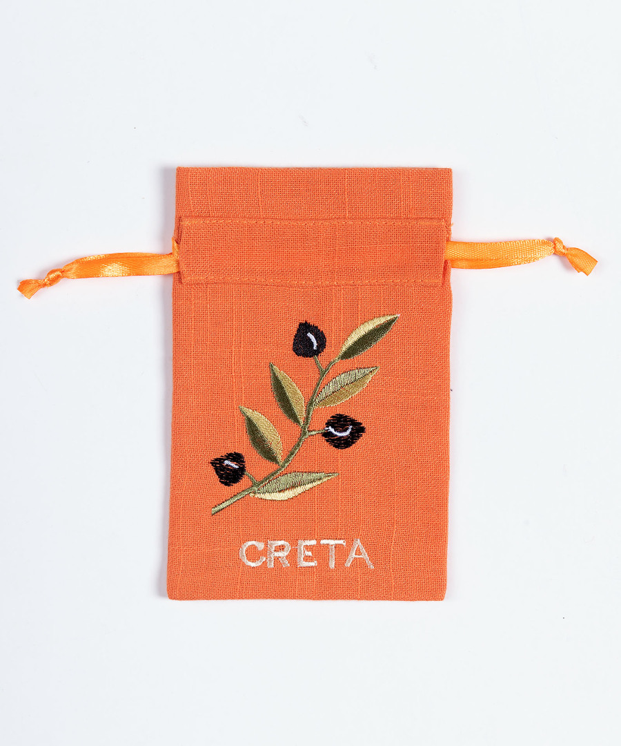 clportokalicrete Σαπουνοθήκη (10τμχ) ΚΡΗΤΗ (9cm x 14cm) πορτοκαλί με χρώμα SilkFashion - Image 1