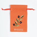 Σαπουνοθήκη (10τμχ) ΡΟΔΟΣ (9cm x 14cm) πορτοκαλί με χρώμα SilkFashion