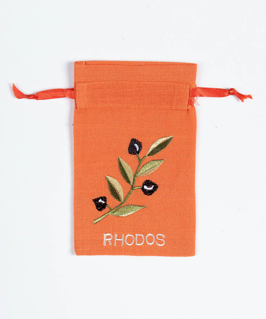 clportokalirhodos Σαπουνοθήκη (10τμχ) ΡΟΔΟΣ (9cm x 14cm) πορτοκαλί με χρώμα SilkFashion - Image 1