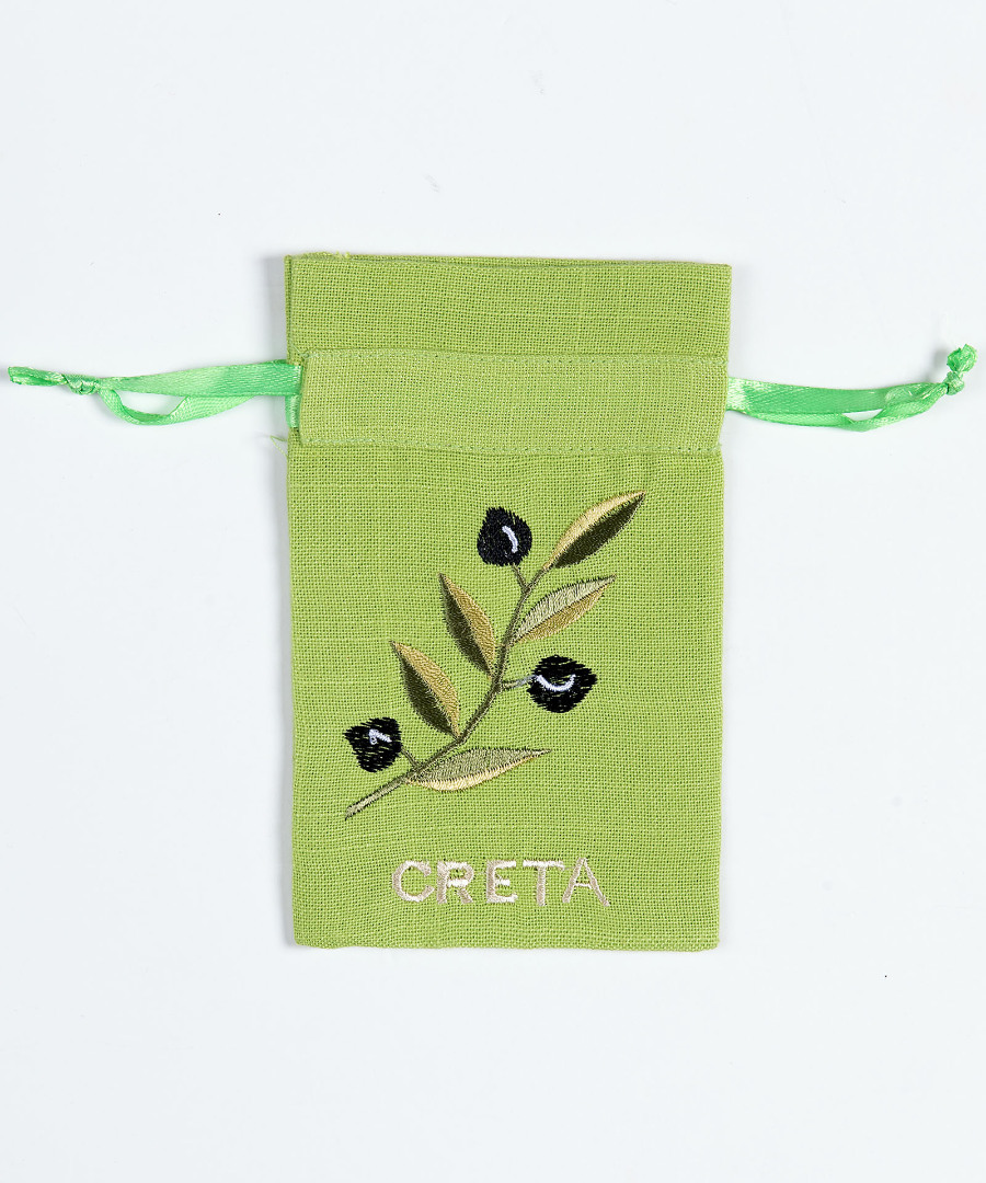 clprasinocrete Σαπουνοθήκη (10τμχ) ΚΡΗΤΗ (9cm x 14cm) πράσινο με χρώμα SilkFashion - Image 1