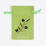 Σαπουνοθήκη (10τμχ) GREECE (9cm x 14cm) πράσινο με χρώμα SilkFashion