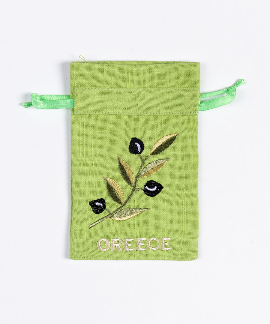 clprasinogreece Σαπουνοθήκη (10τμχ) GREECE (9cm x 14cm) πράσινο με χρώμα SilkFashion - Image 1