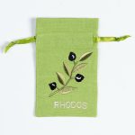 Σαπουνοθήκη (10τμχ) ΡΟΔΟΣ (9cm x 14cm) πράσινο με χρώμα SilkFashion