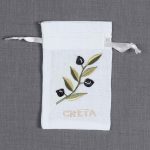 Σαπουνοθήκη (10τμχ) ΚΡΗΤΗ (9cm x 14cm) λευκό με χρώμα SilkFashion