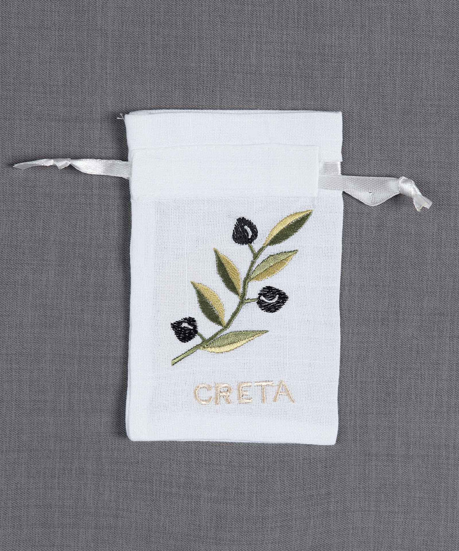 clwcrete Σαπουνοθήκη (10τμχ) ΚΡΗΤΗ (9cm x 14cm) λευκό με χρώμα SilkFashion - Image 1