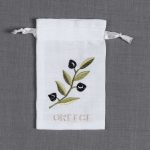 Σαπουνοθήκη (10τμχ) GREECE (9cm x 14cm) λευκό με χρώμα SilkFashion