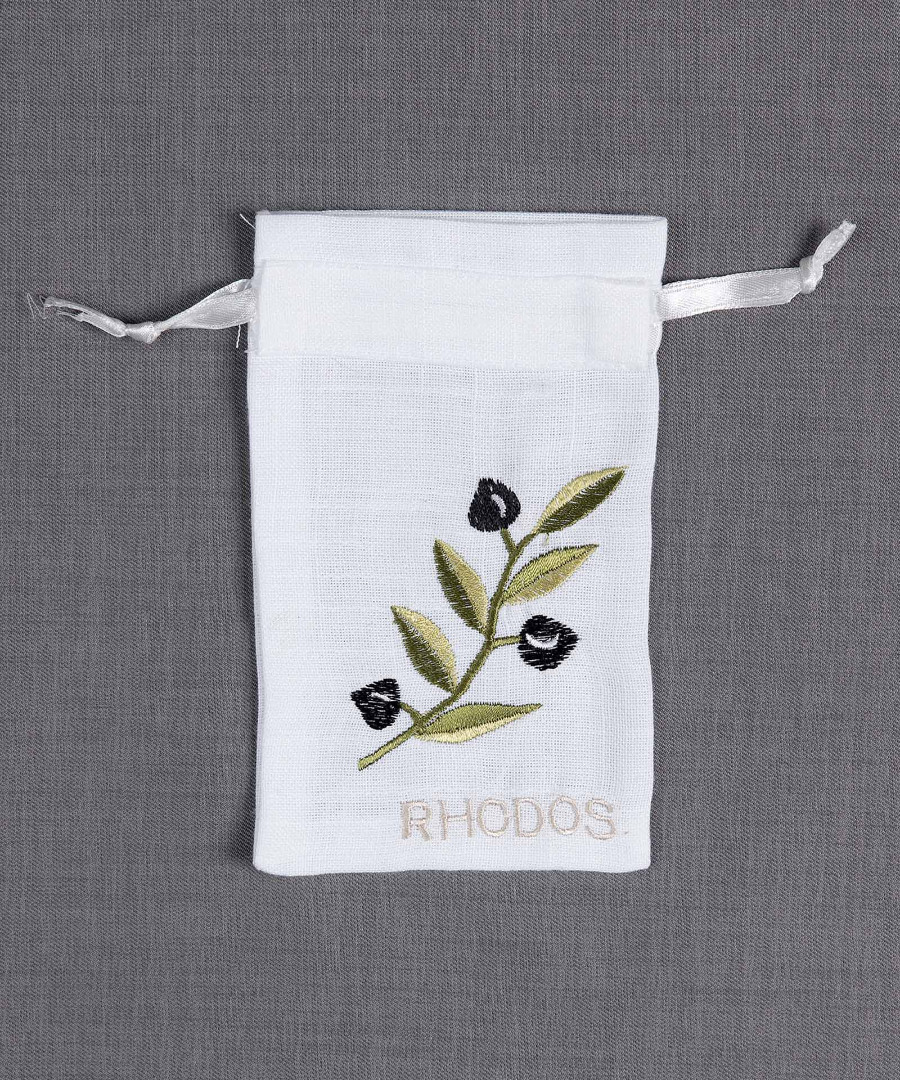 clwrhodos Σαπουνοθήκη (10τμχ) ΡΟΔΟΣ (9cm x 14cm) λευκό με χρώμα SilkFashion - Image 1